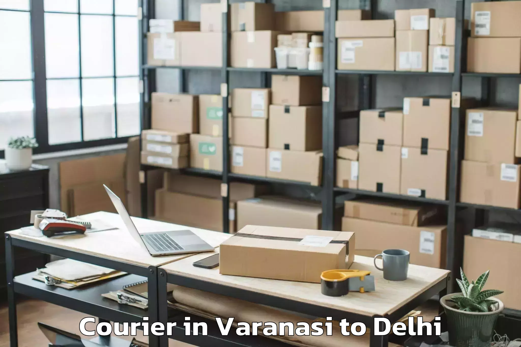 Top Varanasi to Bawana Courier Available